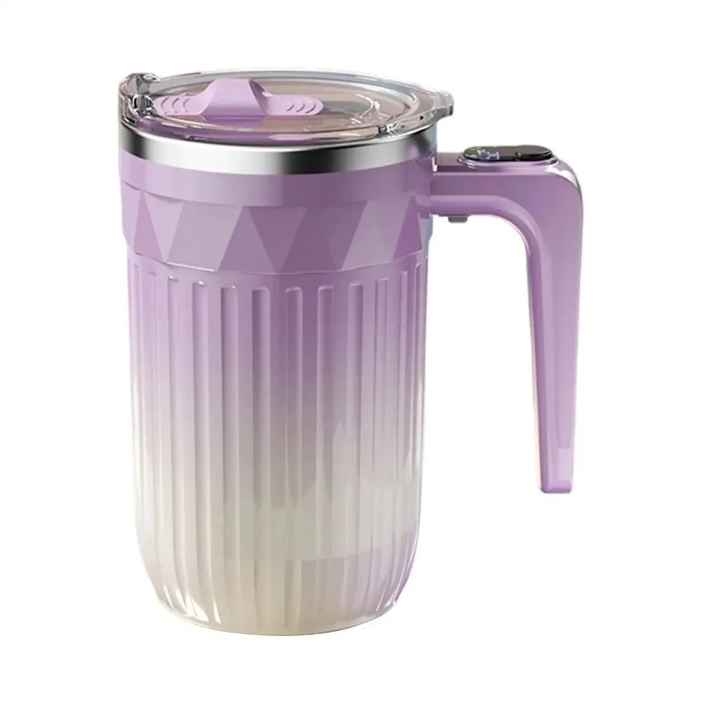 450ml Automatic Self Stirring Coffee Mug Temperature Display Auto Stirring Heating Mixer Cup Large Capacity Magnetic Function