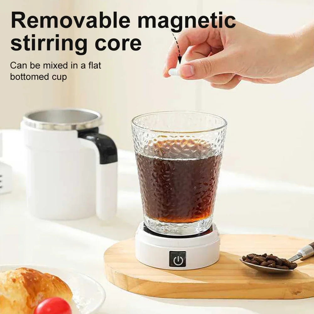 Xícara Autoagitável com Sensor de Temperatura – Mistura Magnética para Café, Chá e Mais