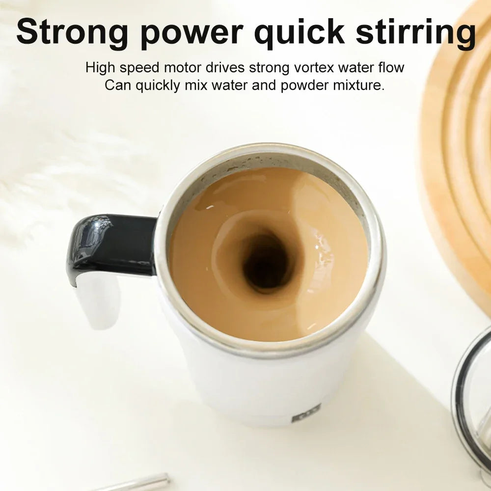 Xícara Autoagitável com Sensor de Temperatura – Mistura Magnética para Café, Chá e Mais