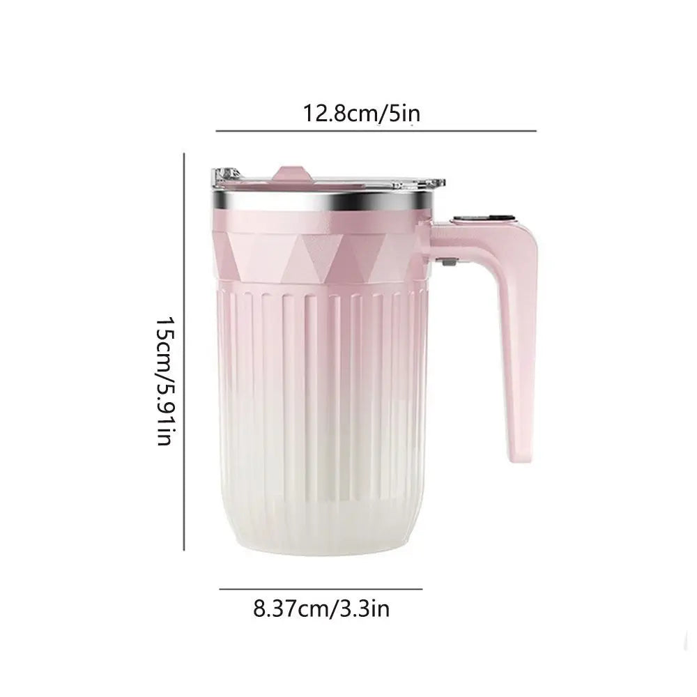 450ml Automatic Self Stirring Coffee Mug Temperature Display Auto Stirring Heating Mixer Cup Large Capacity Magnetic Function