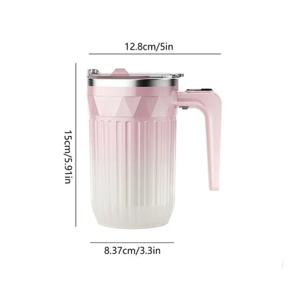 450ml Automatic Self Stirring Coffee Mug Temperature Display Auto Stirring Heating Mixer Cup Large Capacity Magnetic Function