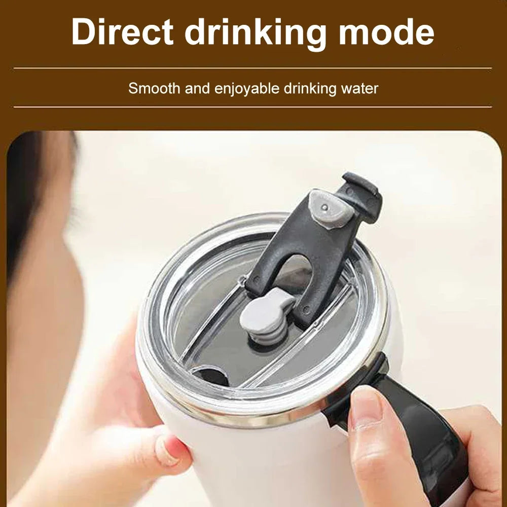 Xícara Autoagitável com Sensor de Temperatura – Mistura Magnética para Café, Chá e Mais
