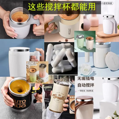 10 Pcs Self Stirring Magnetic Mug Capsule Cylindrical Magnetic Stirring Rod Non-Corroding Smart Mixer Cup Accessories