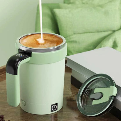 Automatic Stirring Cup Rechargeable Electric Stirring Mugs Magnetic Mixer Stainless Steel Coffee Mug Rotating Magnetic Tumbler