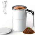 Caneca Automática com Misturador Magnético e Display de Temperatura – Recarregável e Portátil