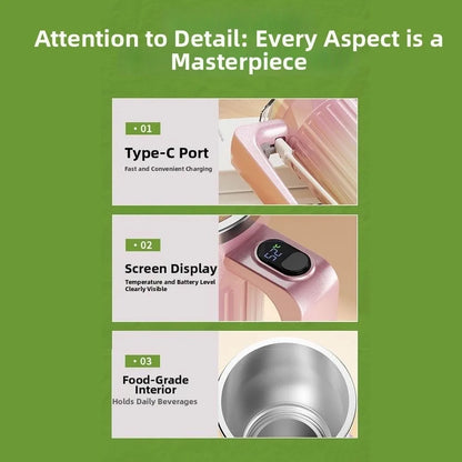 450ml Automatic Self Stirring Coffee Mug Temperature Display Auto Stirring Heating Mixer Cup Large Capacity Magnetic Function