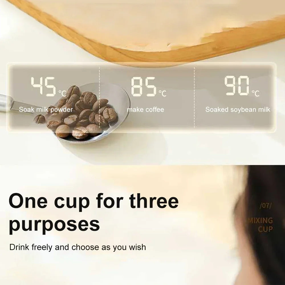 Smart Self-Stirring Temperature-Control Coffee Mug with USB Charging and Heated Coaster
