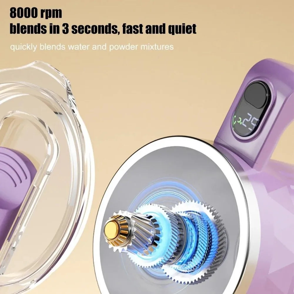 450ml Automatic Self Stirring Coffee Mug Temperature Display Auto Stirring Heating Mixer Cup Large Capacity Magnetic Function