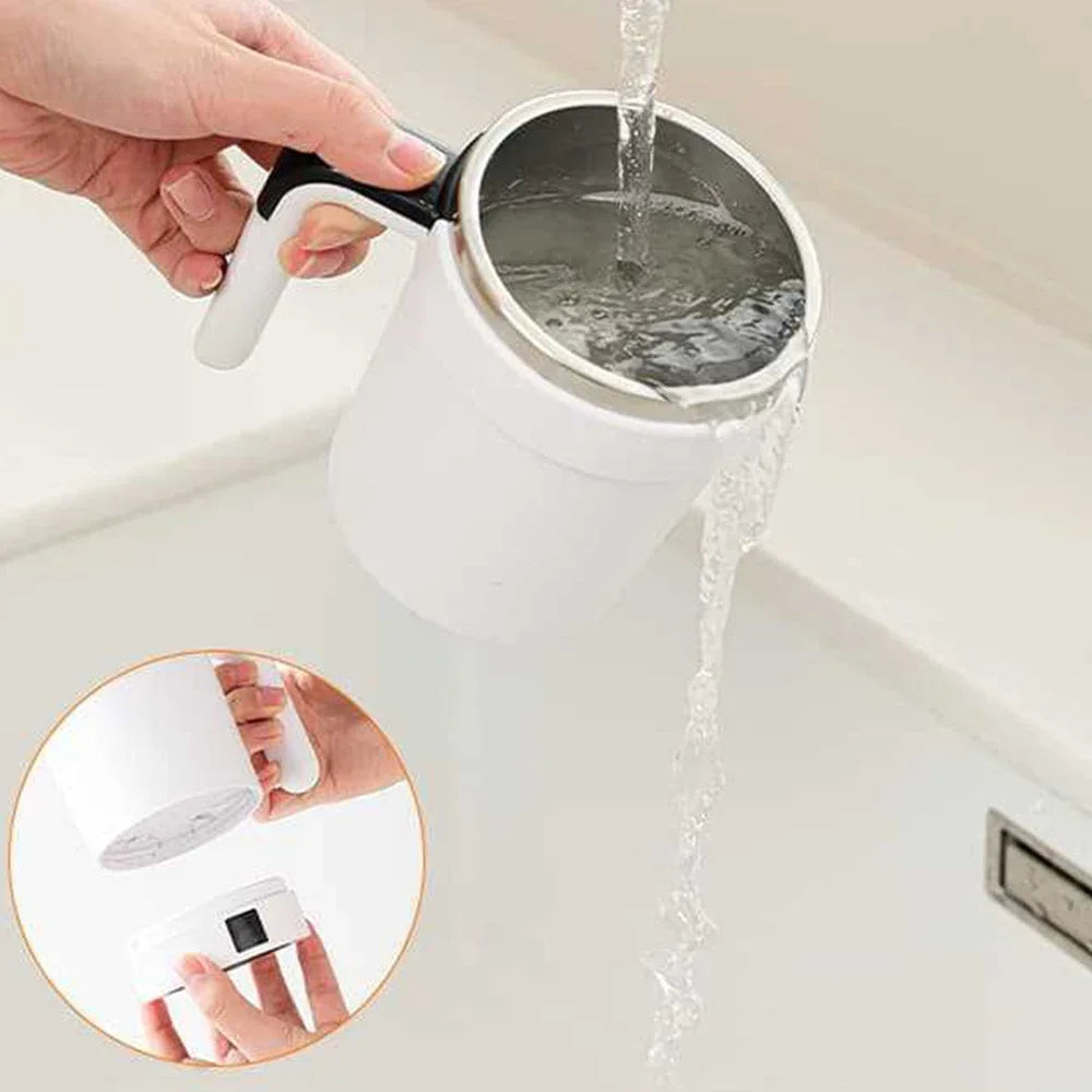 Smart Self-Stirring Temperature-Control Coffee Mug with USB Charging and Heated Coaster