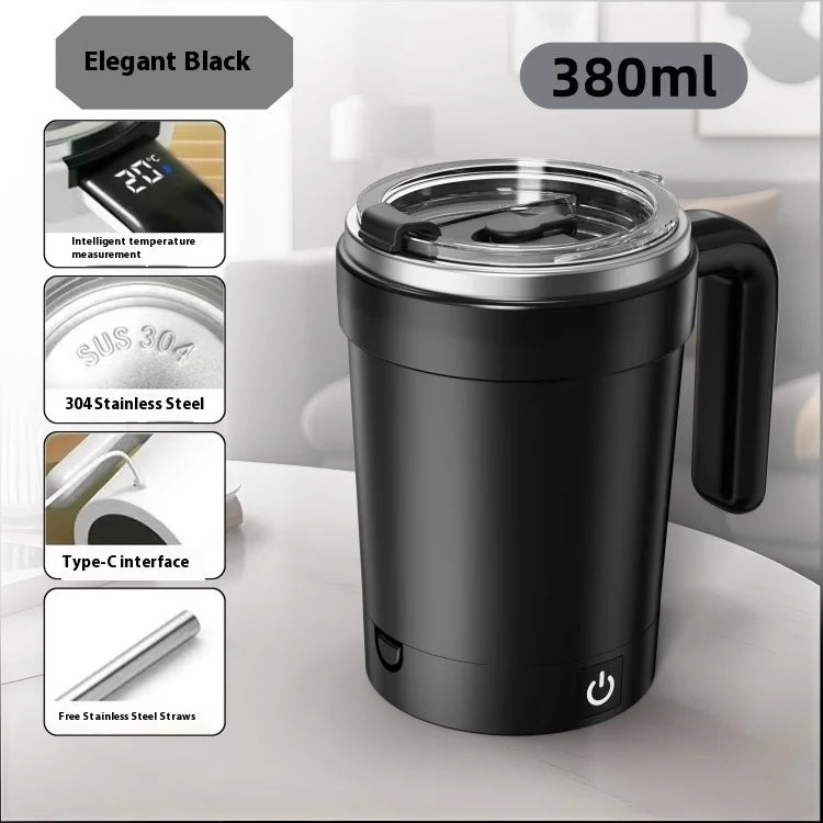 Copo Térmico Inteligente com Agitação Automática e Indicador de Temperatura – Recarregável via USB
