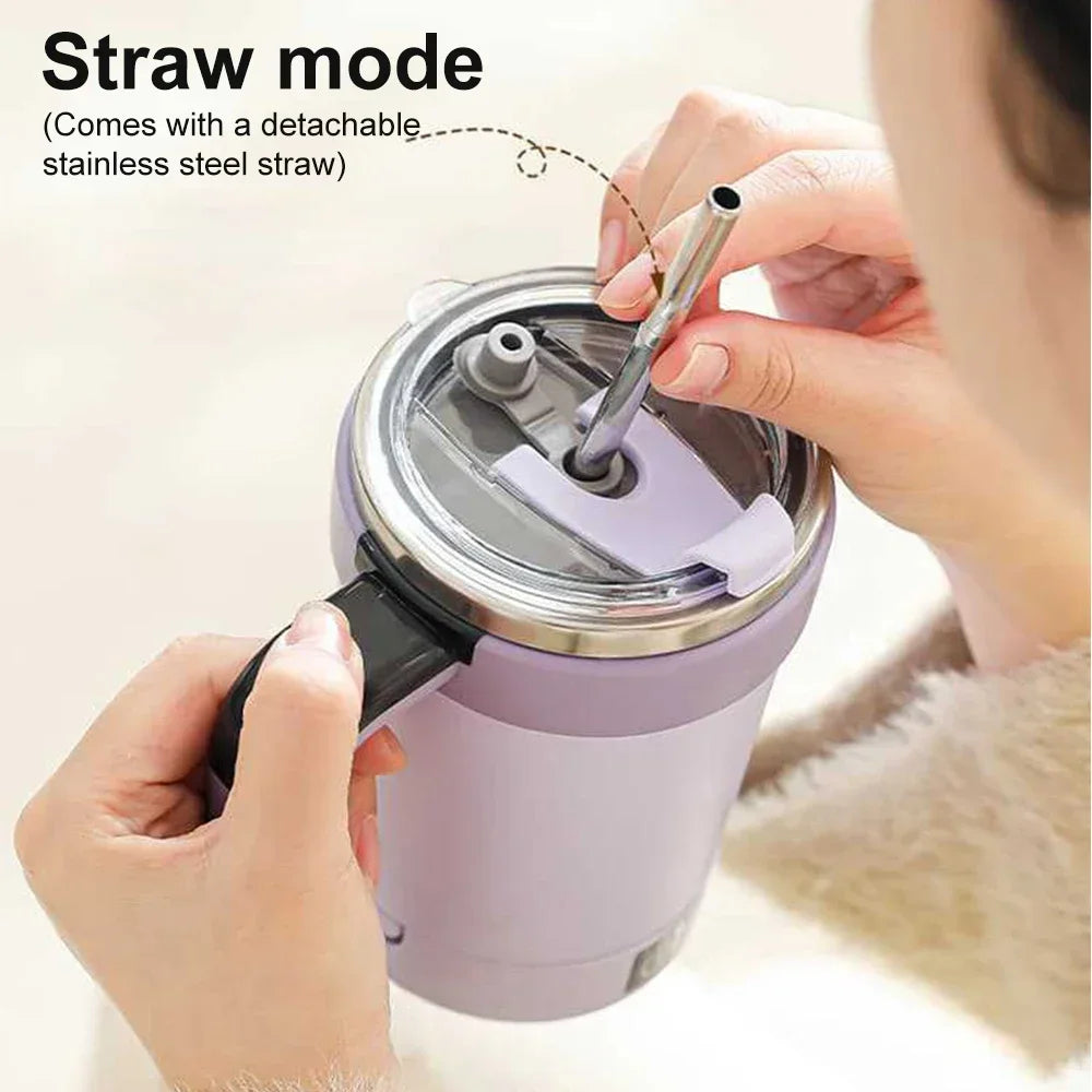 Smart Self-Stirring Temperature-Control Coffee Mug with USB Charging and Heated Coaster