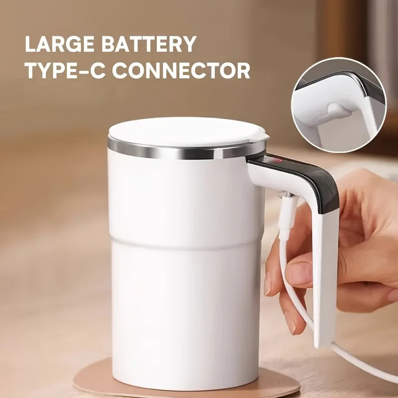 Copo Mixer Inteligente: Agitação Automática, Indicador de Temperatura e Recarga USB