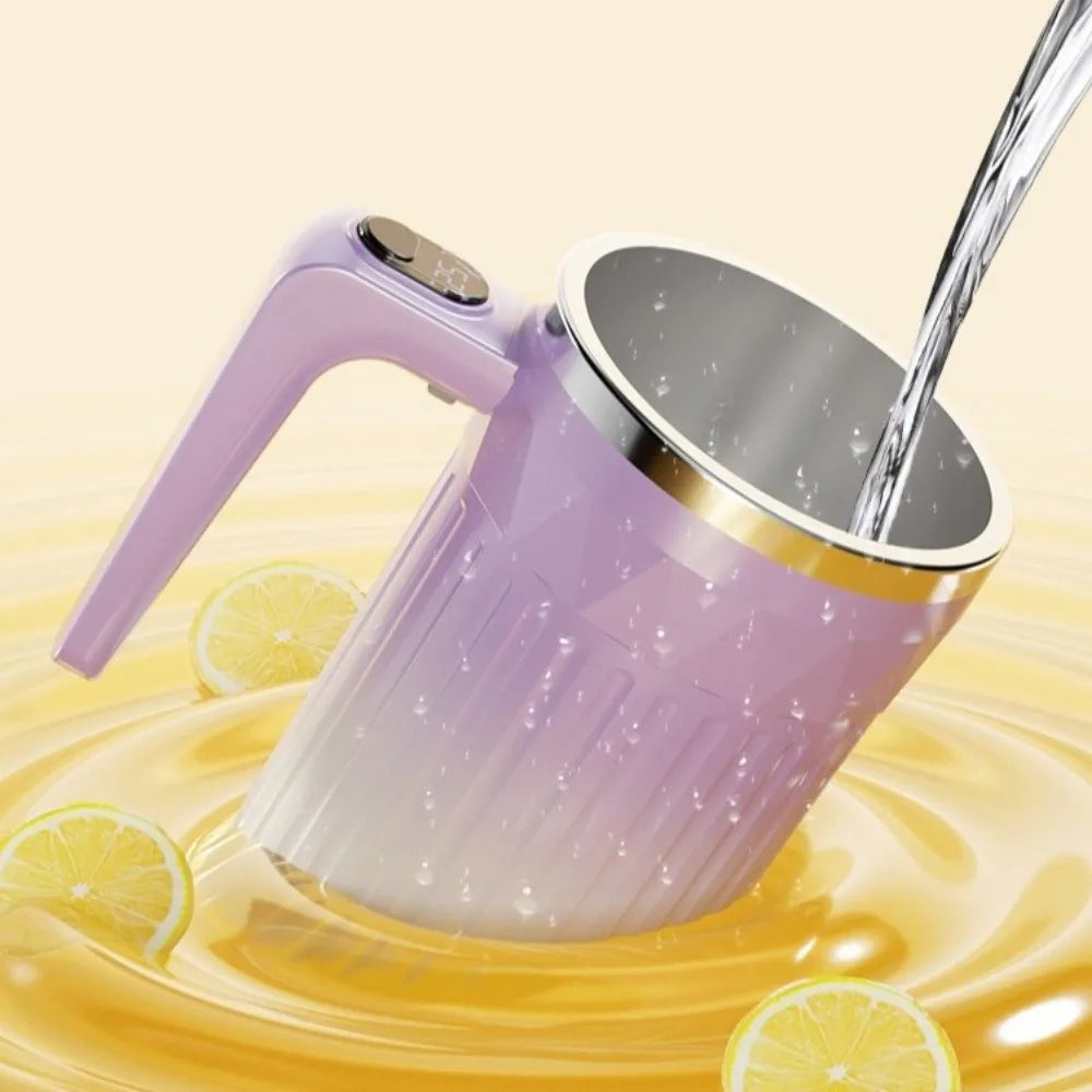 450ml Automatic Self Stirring Coffee Mug Temperature Display Auto Stirring Heating Mixer Cup Large Capacity Magnetic Function